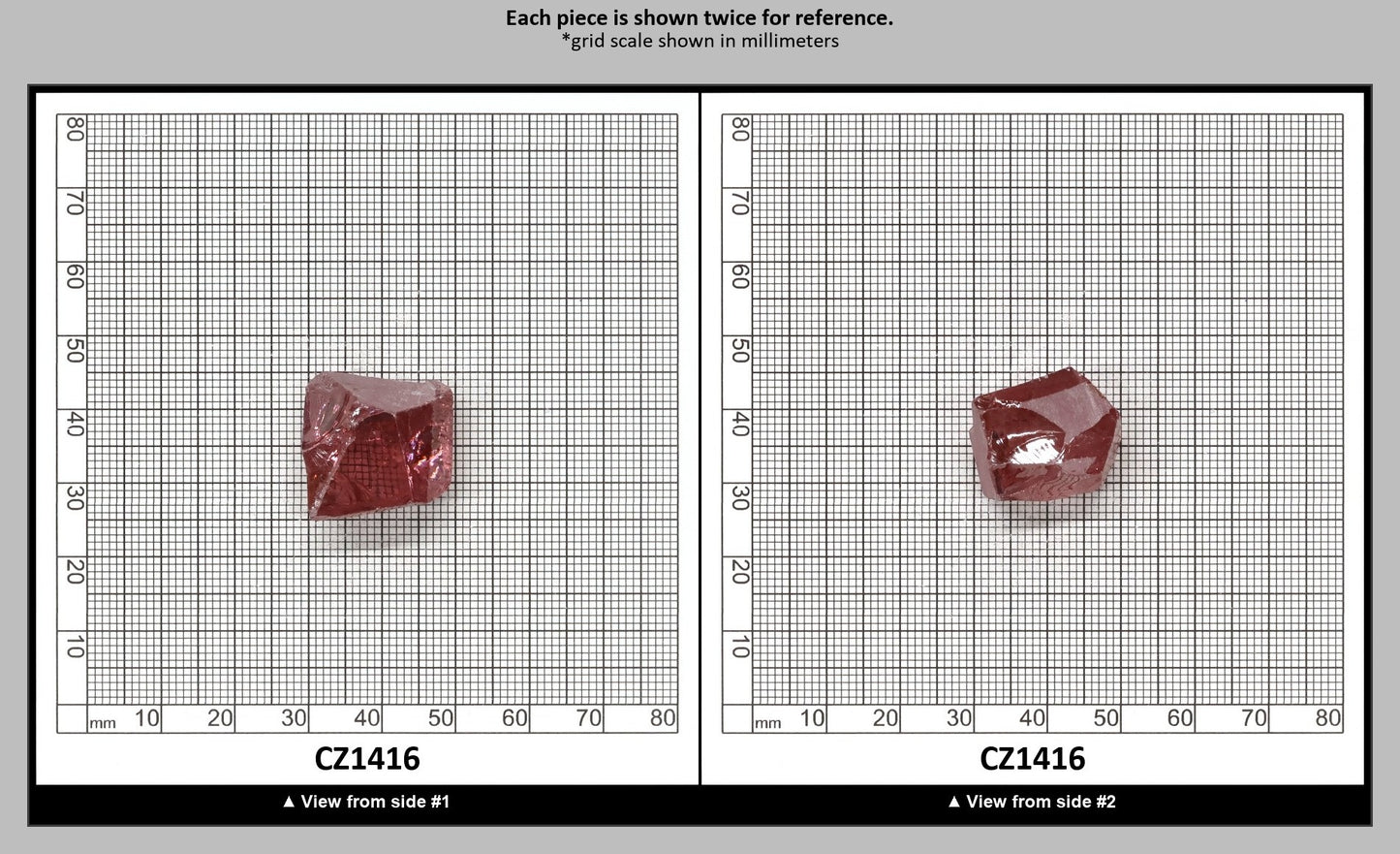 Mars Diamond Cubic Zirconia Faceting Rough for Gem Cutting - Various Sizes : CZ1416