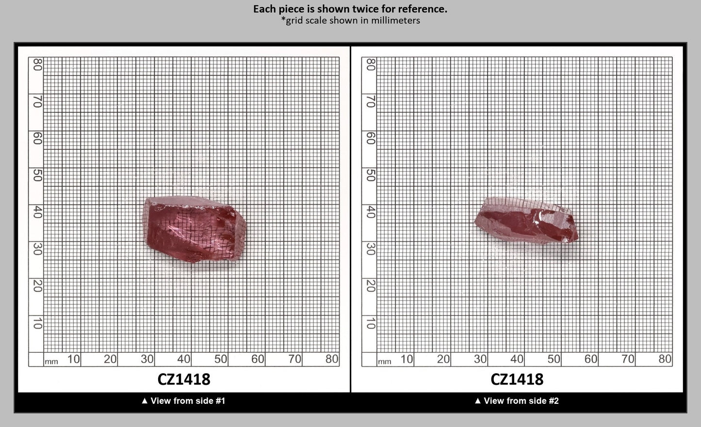 Mars Diamond Cubic Zirconia Faceting Rough for Gem Cutting - Various Sizes : CZ1418