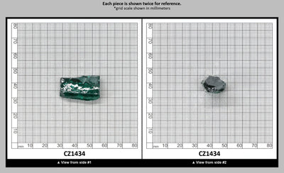 Emerald (Blueish) Cubic Zirconia Faceting Rough for Gem Cutting - Various Sizes : CZ1434
