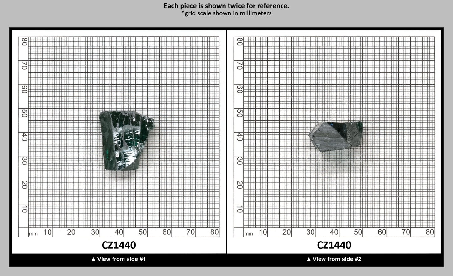 Emerald (Blueish) Cubic Zirconia Faceting Rough for Gem Cutting - Various Sizes : CZ1440
