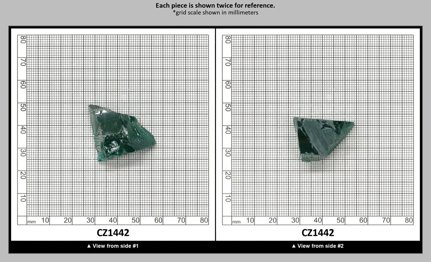 Emerald (Blueish) Cubic Zirconia Faceting Rough for Gem Cutting - Various Sizes : CZ1442