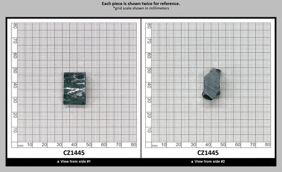 Emerald (Blueish) Cubic Zirconia Faceting Rough for Gem Cutting - Various Sizes : CZ1445