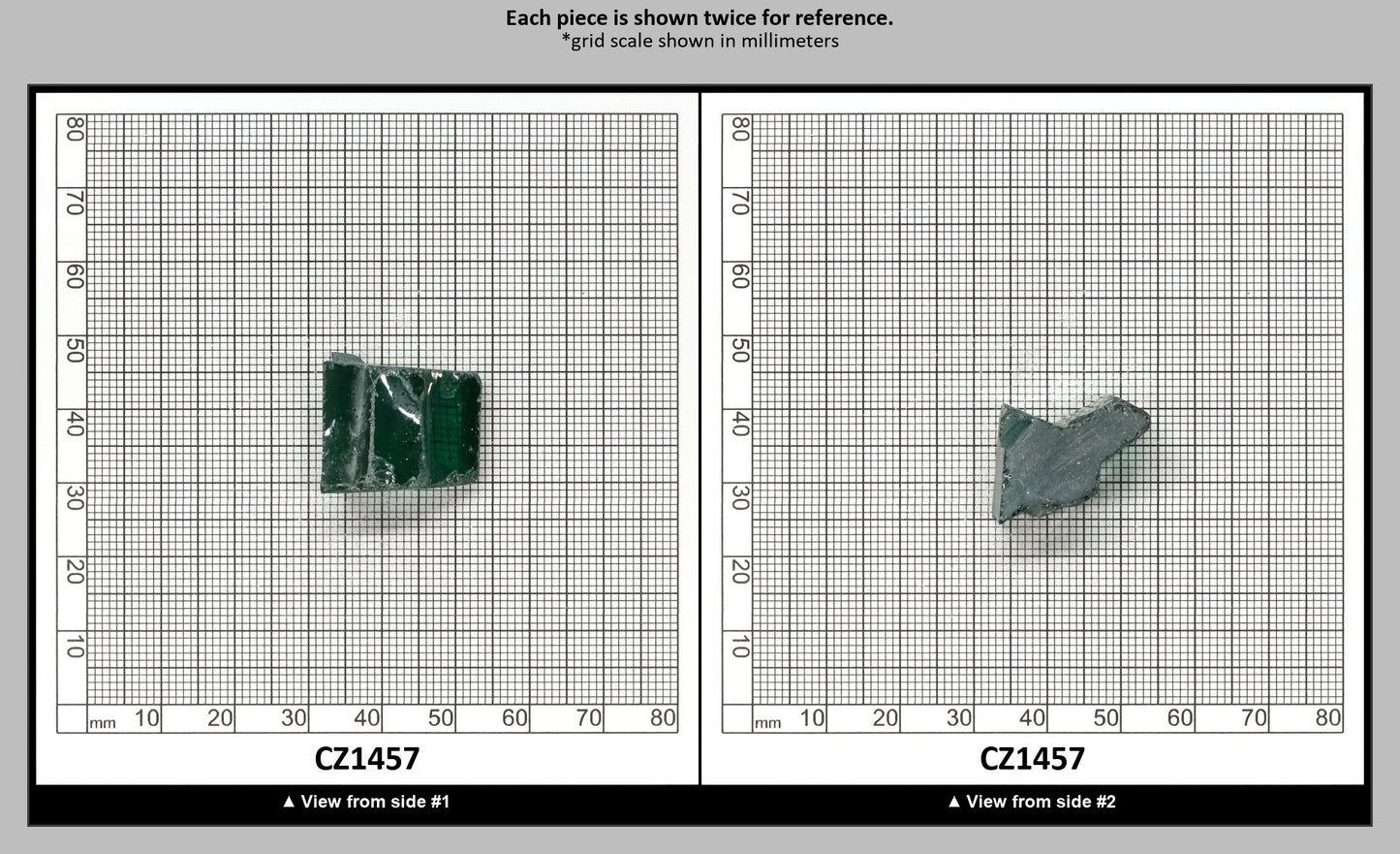 Emerald (Blueish) Cubic Zirconia Faceting Rough for Gem Cutting - Various Sizes : CZ1457