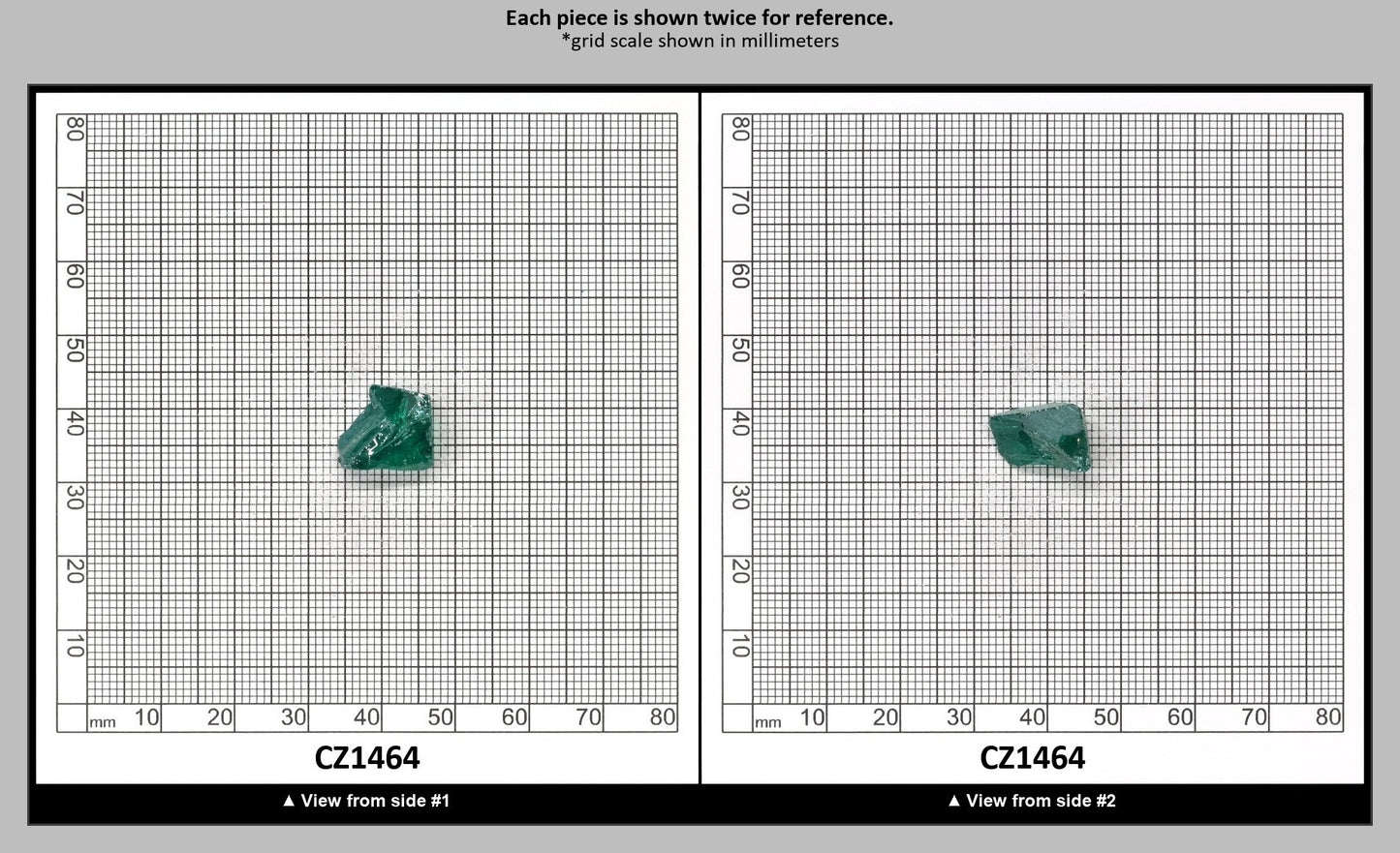 Emerald (Blueish) Cubic Zirconia Faceting Rough for Gem Cutting - Various Sizes : CZ1464