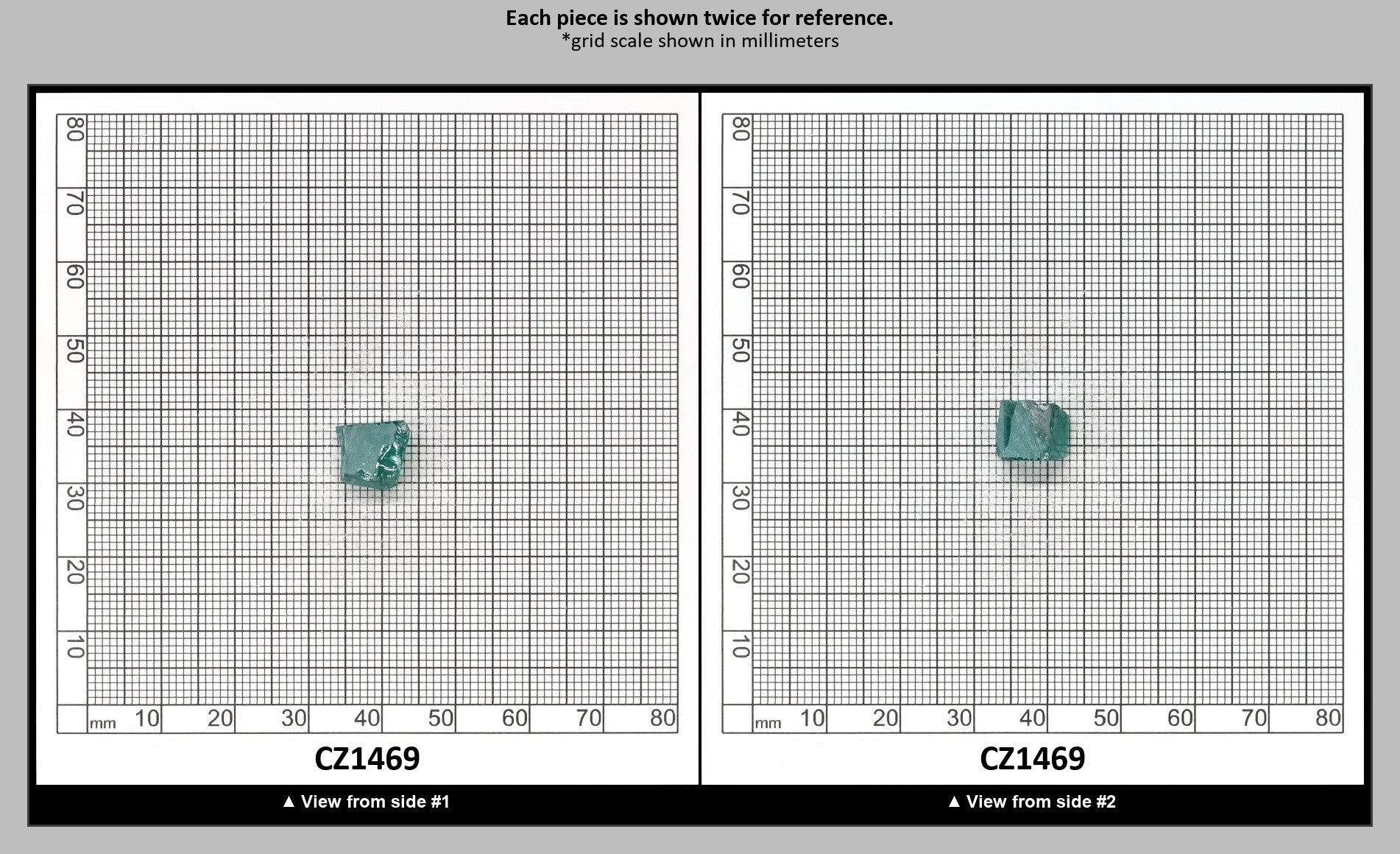 Emerald (Blueish) Cubic Zirconia Faceting Rough for Gem Cutting - Various Sizes : CZ1469