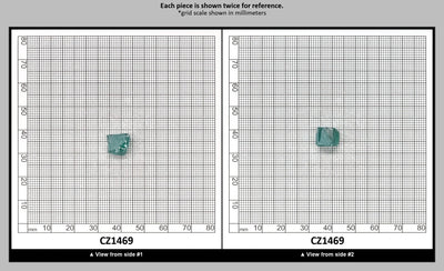 Emerald (Blueish) Cubic Zirconia Faceting Rough for Gem Cutting - Various Sizes : CZ1469