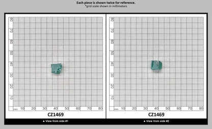 Emerald (Blueish) Cubic Zirconia Faceting Rough for Gem Cutting - Various Sizes : CZ1469