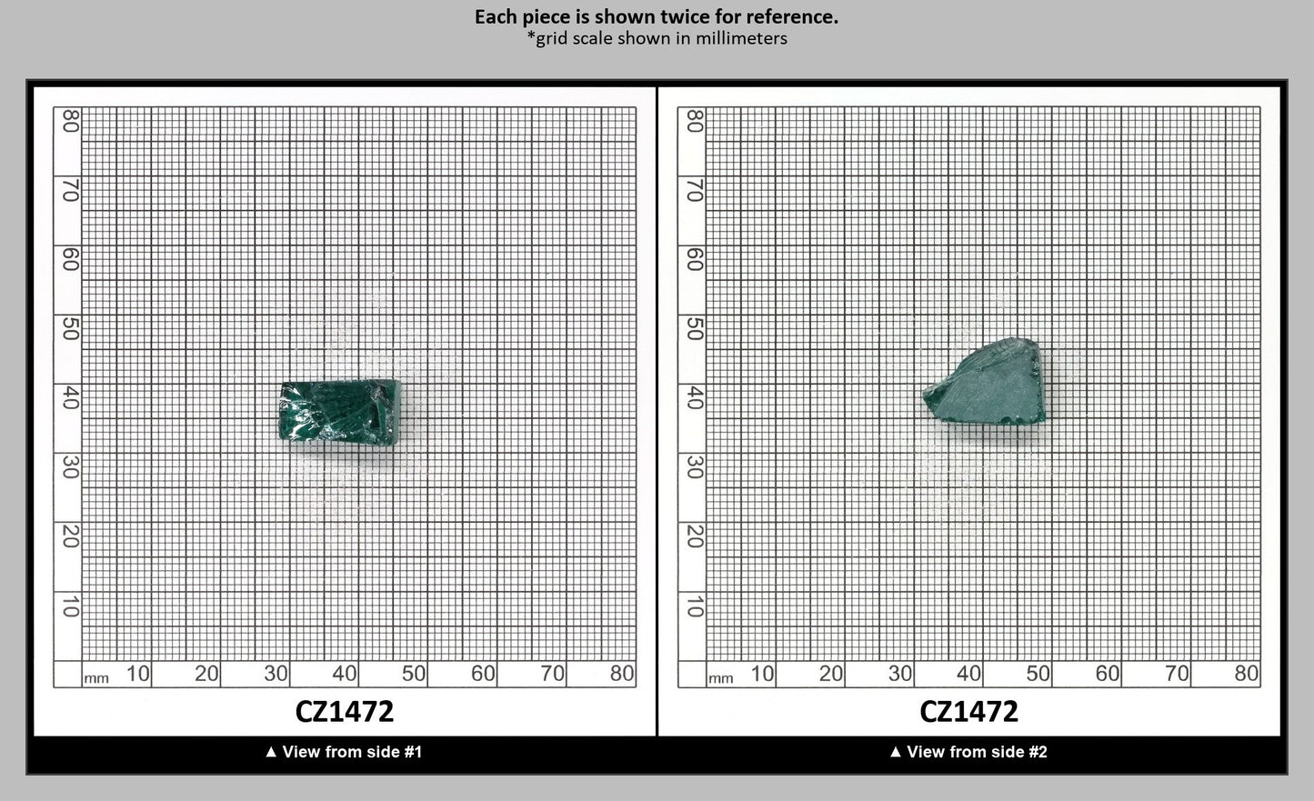 Emerald (Blueish) Cubic Zirconia Faceting Rough for Gem Cutting - Various Sizes : CZ1472