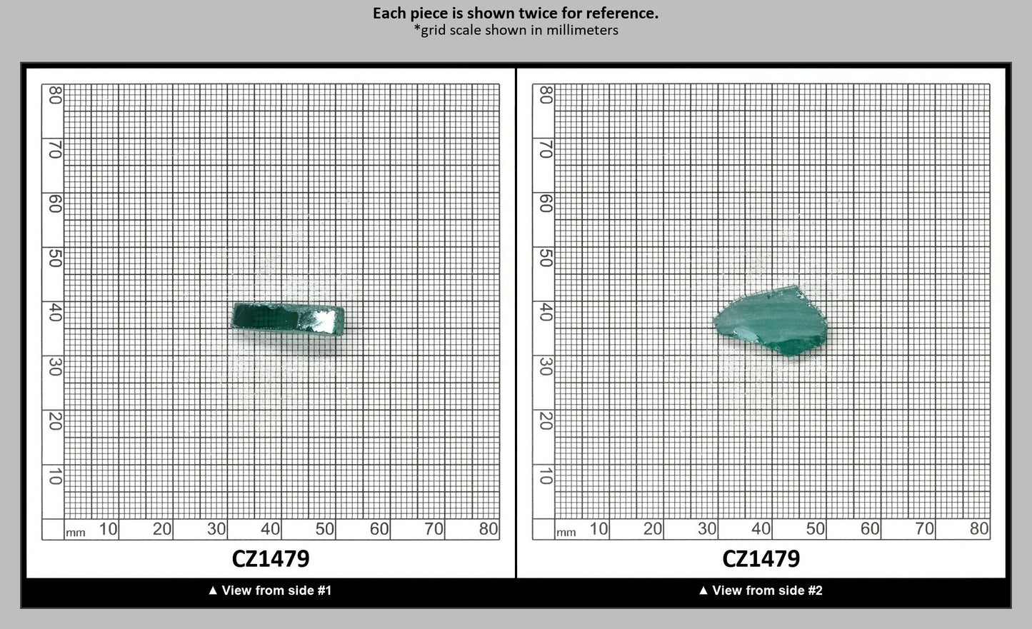 Emerald (Blueish) Cubic Zirconia Faceting Rough for Gem Cutting - Various Sizes : CZ1479