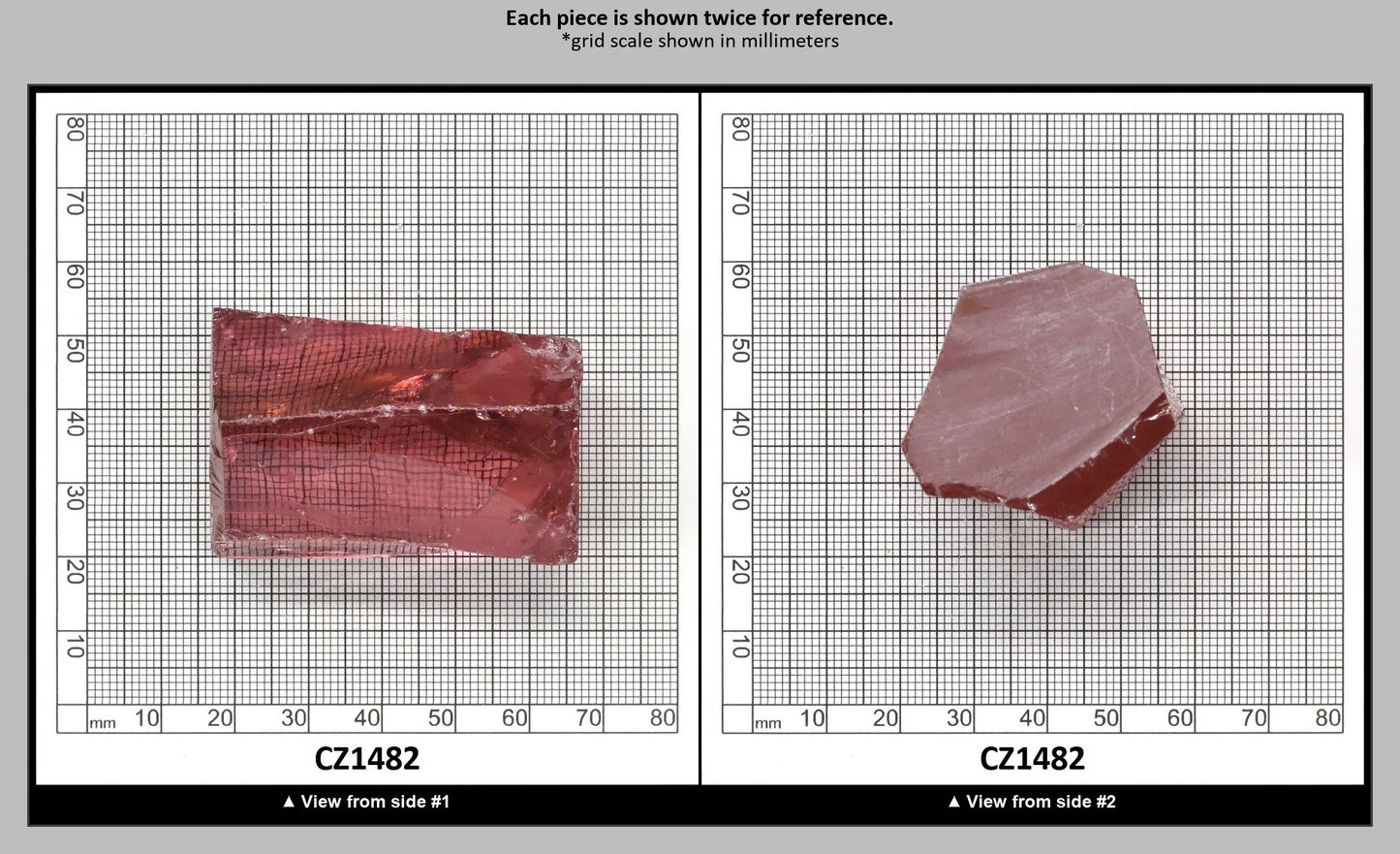 Royal Diamond Cubic Zirconia Faceting Rough for Gem Cutting - Various Sizes : CZ1482