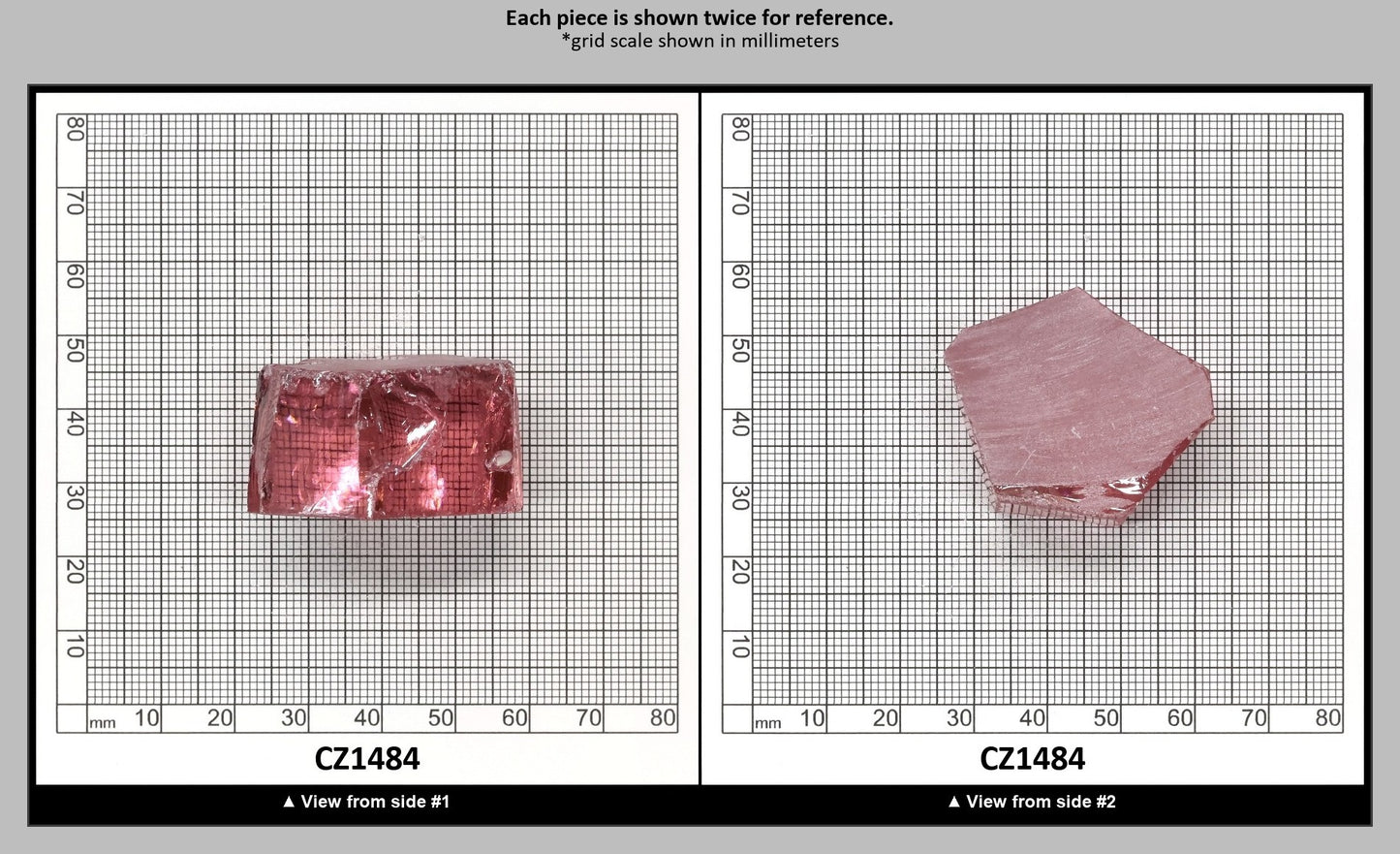 Royal Diamond Cubic Zirconia Faceting Rough for Gem Cutting - Various Sizes : CZ1484