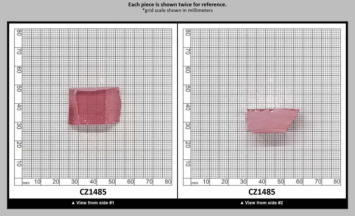 Royal Diamond Cubic Zirconia Faceting Rough for Gem Cutting - Various Sizes : CZ1485