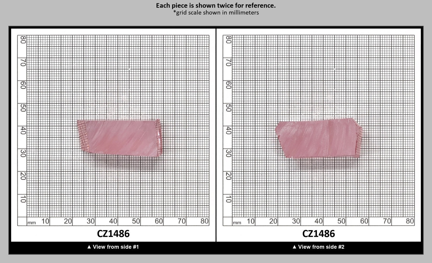 Royal Diamond Cubic Zirconia Faceting Rough for Gem Cutting - Various Sizes : CZ1486
