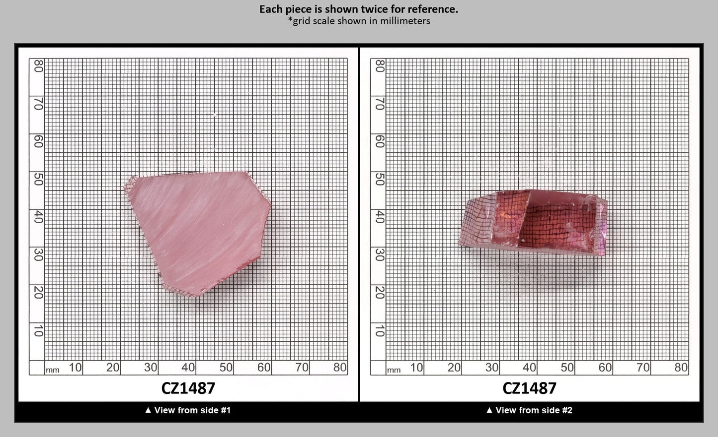 Royal Diamond Cubic Zirconia Faceting Rough for Gem Cutting - Various Sizes : CZ1487