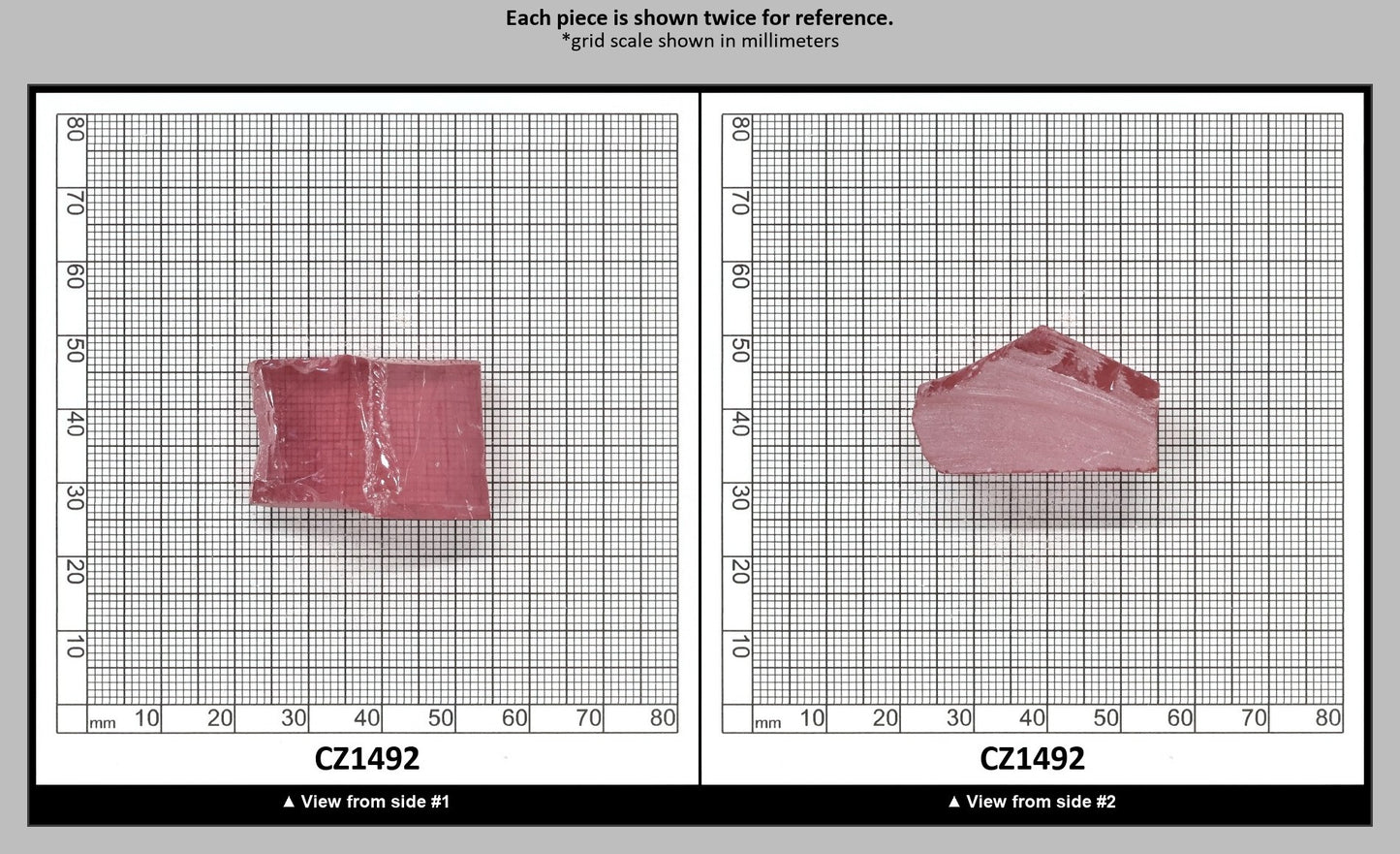 Royal Diamond Cubic Zirconia Faceting Rough for Gem Cutting - Various Sizes : CZ1492