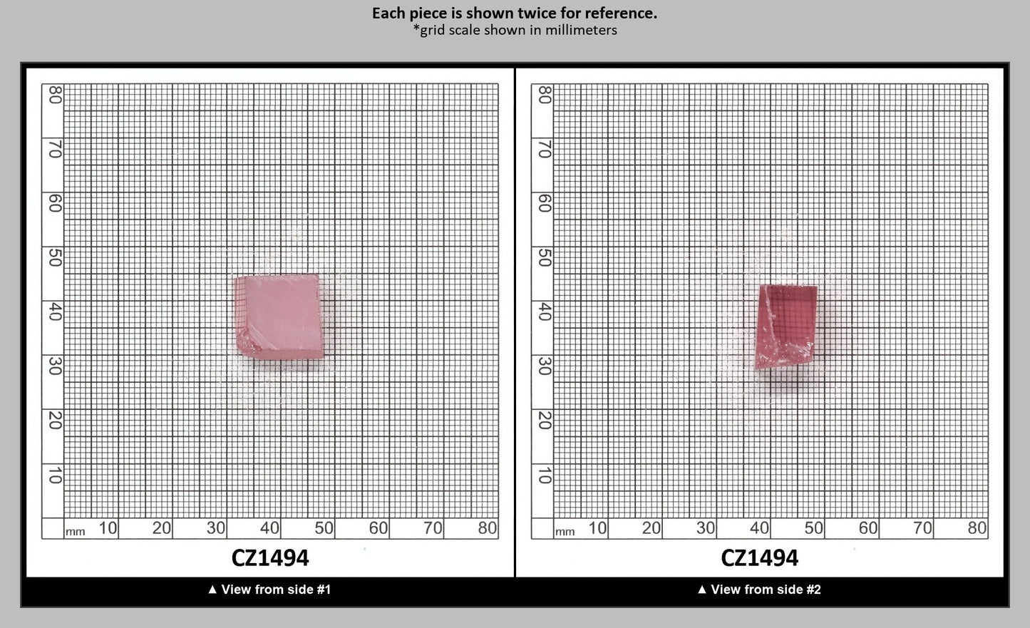 Royal Diamond Cubic Zirconia Faceting Rough for Gem Cutting - Various Sizes : CZ1494