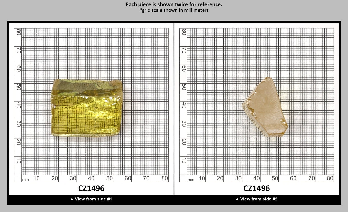 Canary Yellow Diamond Cubic Zirconia Faceting Rough for Gem Cutting - Various Sizes : CZ1496
