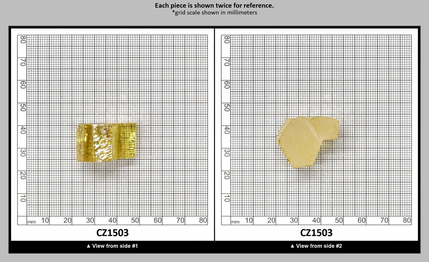 Canary Yellow Diamond Cubic Zirconia Faceting Rough for Gem Cutting - Various Sizes : CZ1503