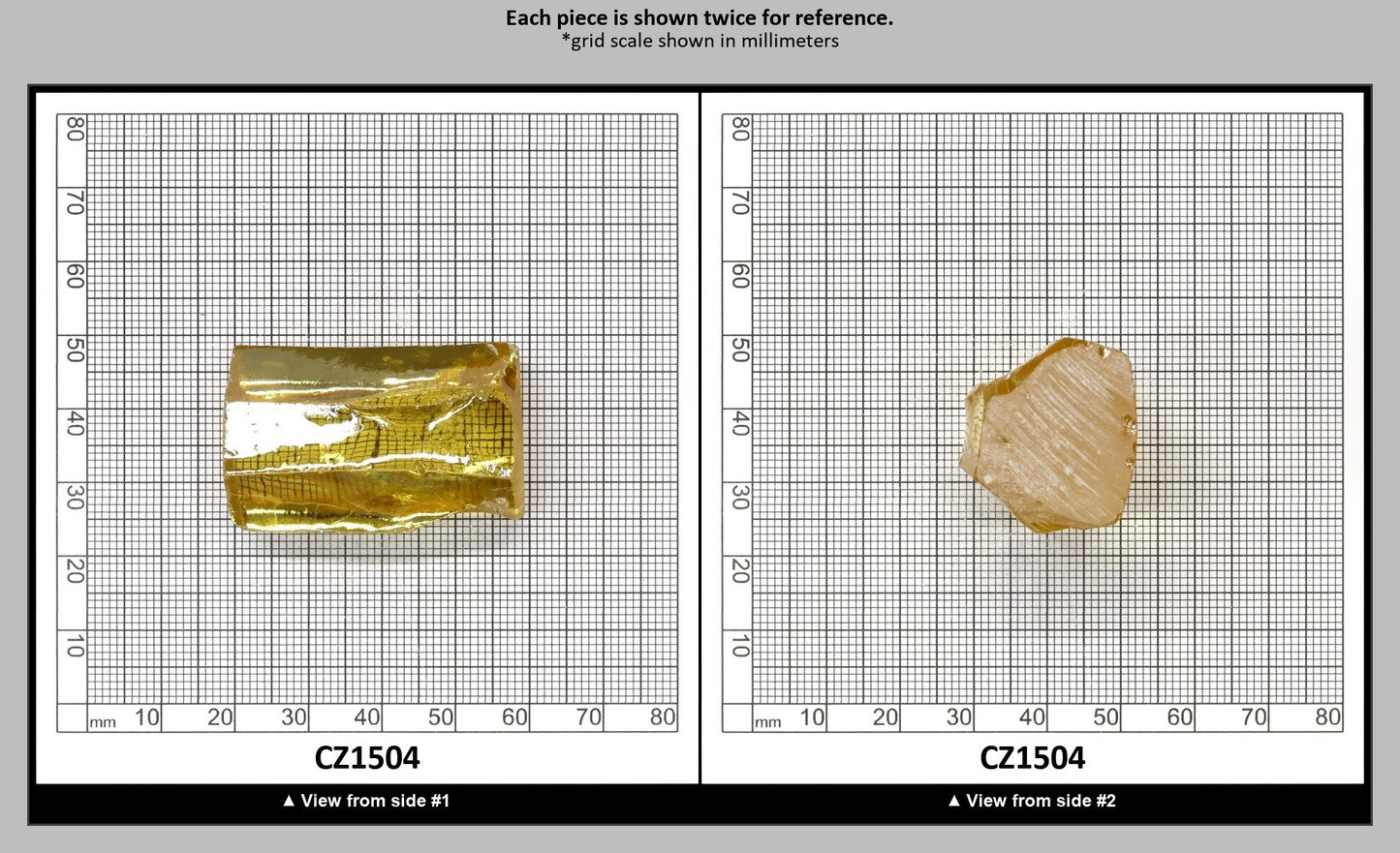 Canary Yellow Diamond Cubic Zirconia Faceting Rough for Gem Cutting - Various Sizes : CZ1504