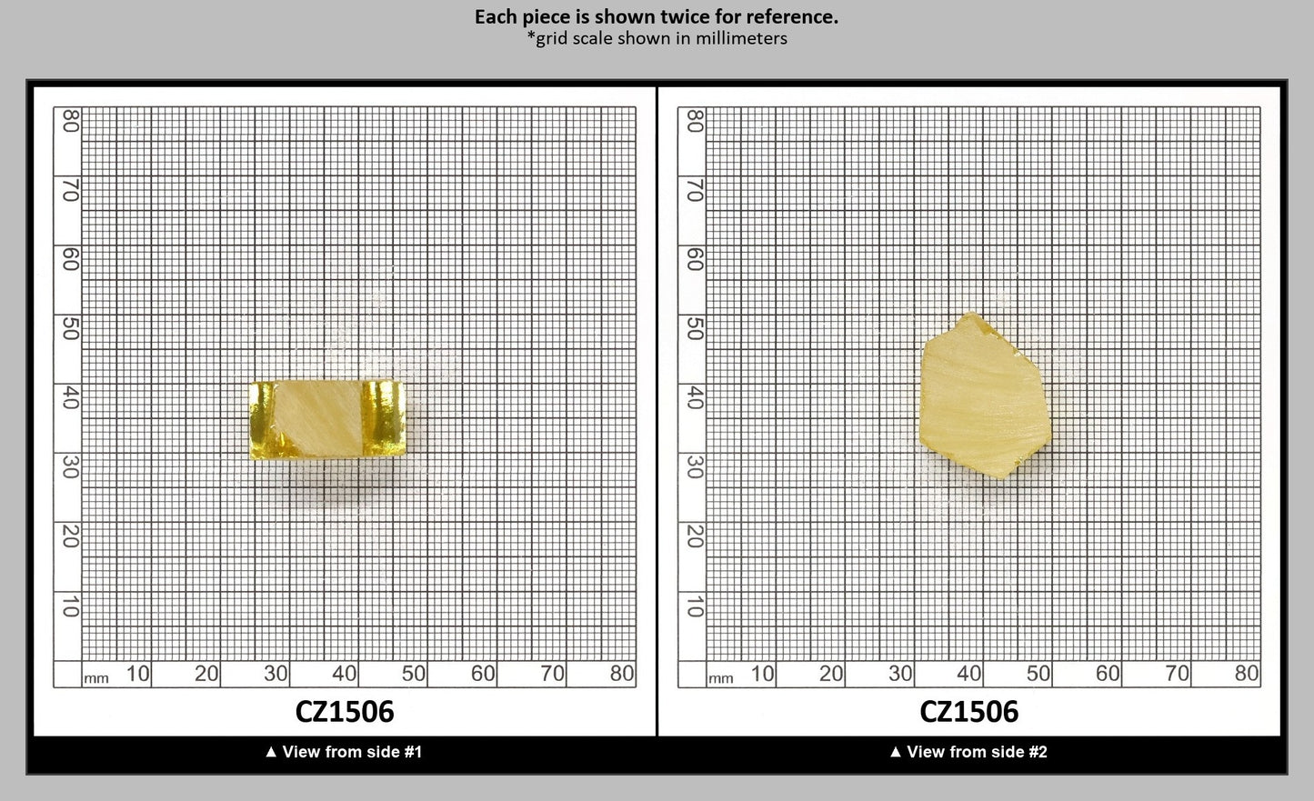 Canary Yellow Diamond Cubic Zirconia Faceting Rough for Gem Cutting - Various Sizes : CZ1506