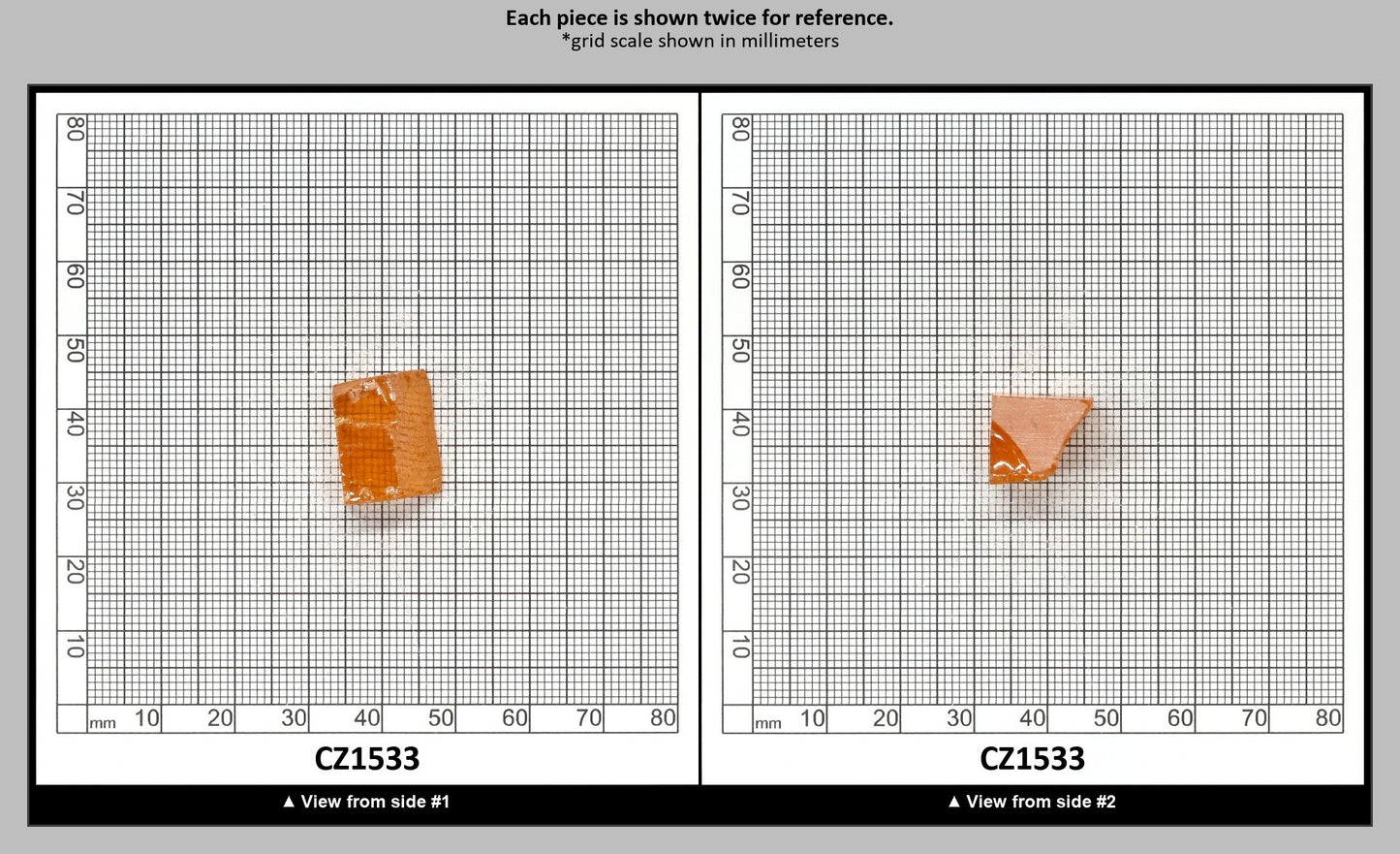 Papaya Cubic Zirconia Faceting Rough for Gem Cutting - Various Sizes : CZ1533