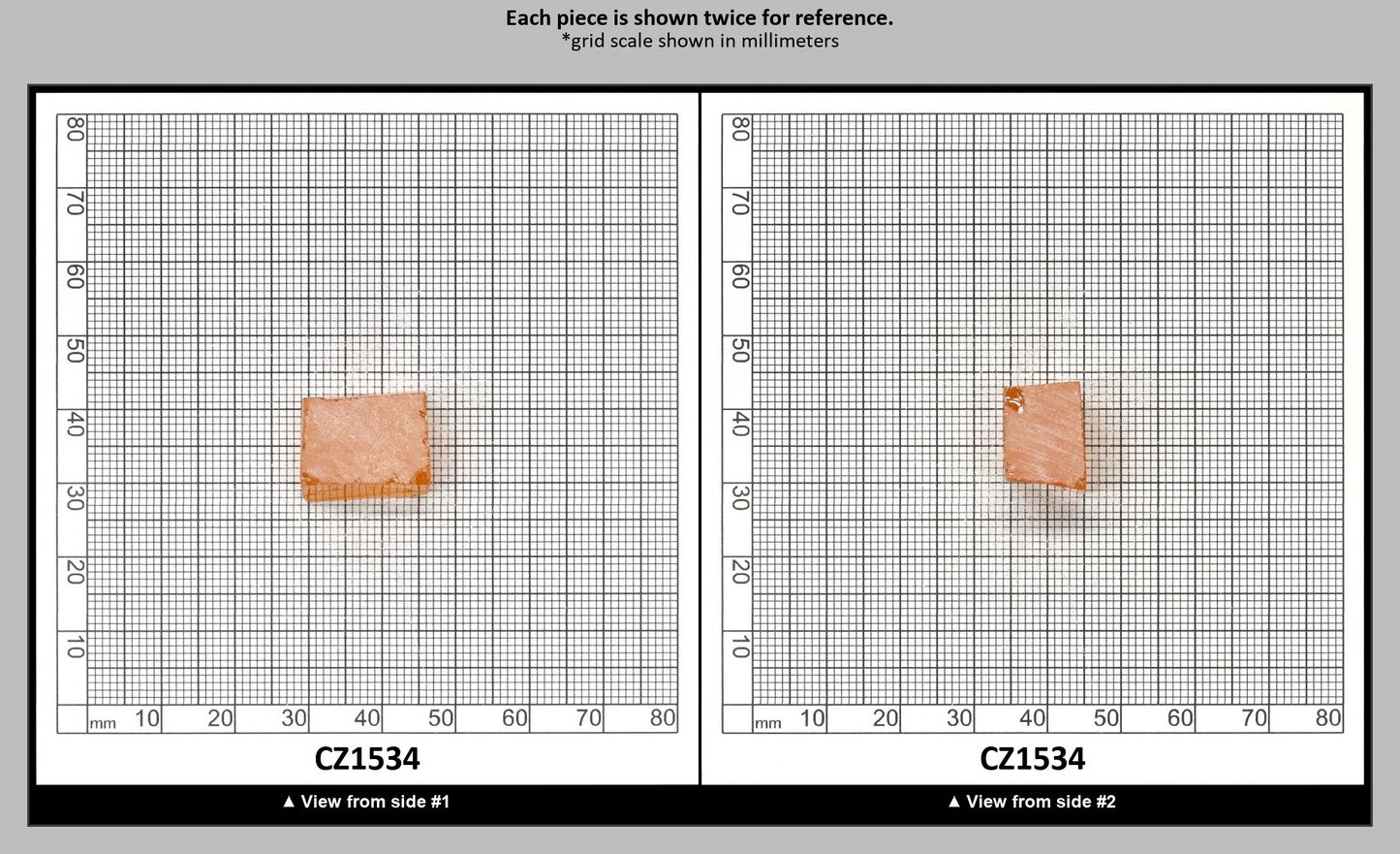 Papaya Cubic Zirconia Faceting Rough for Gem Cutting - Various Sizes : CZ1534