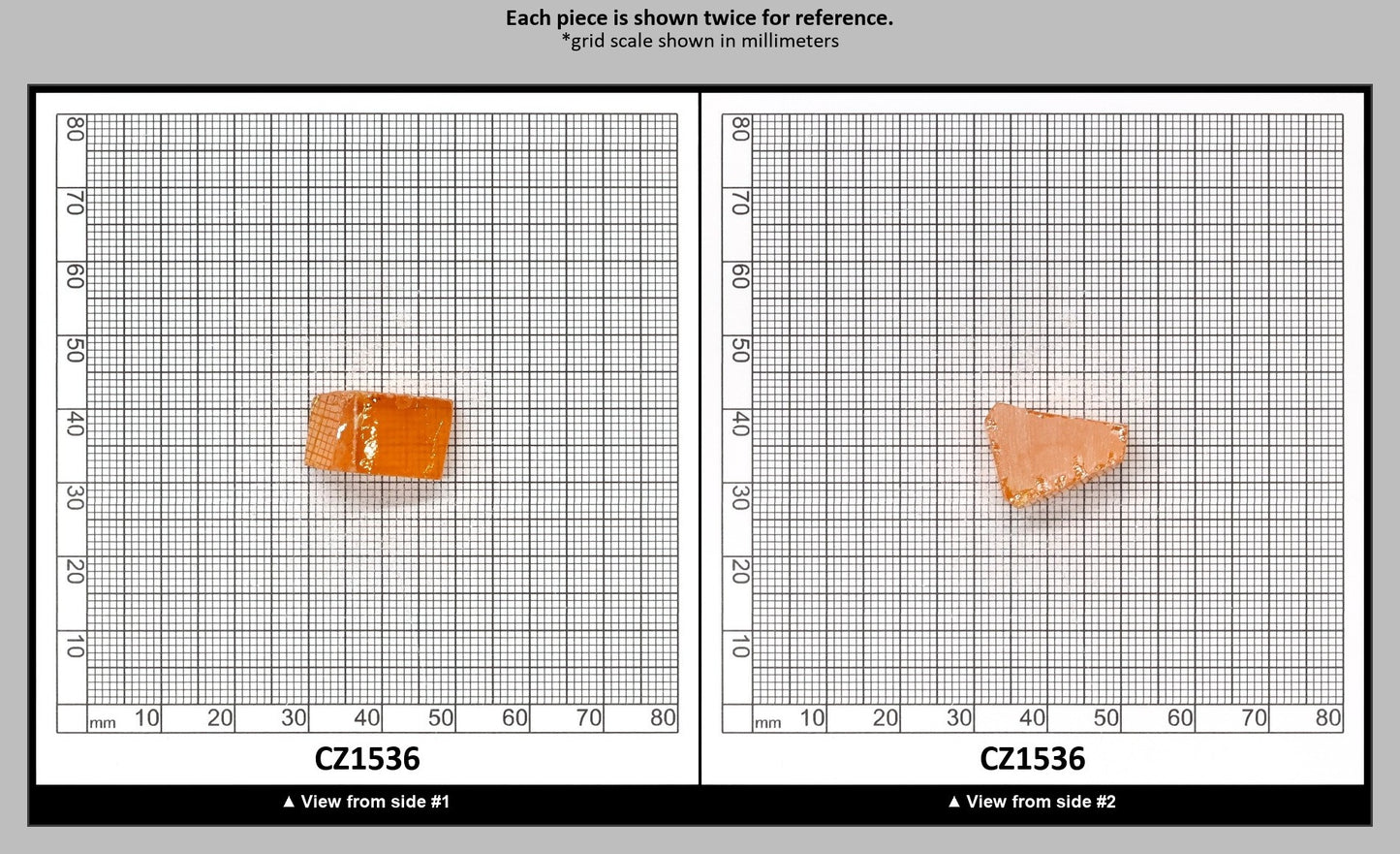 Papaya Cubic Zirconia Faceting Rough for Gem Cutting - Various Sizes : CZ1536