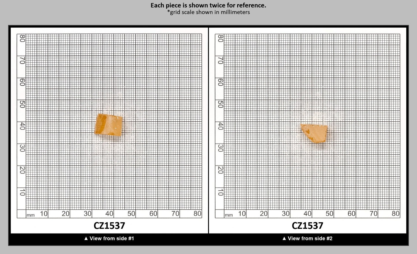 Papaya Cubic Zirconia Faceting Rough for Gem Cutting - Various Sizes : CZ1537