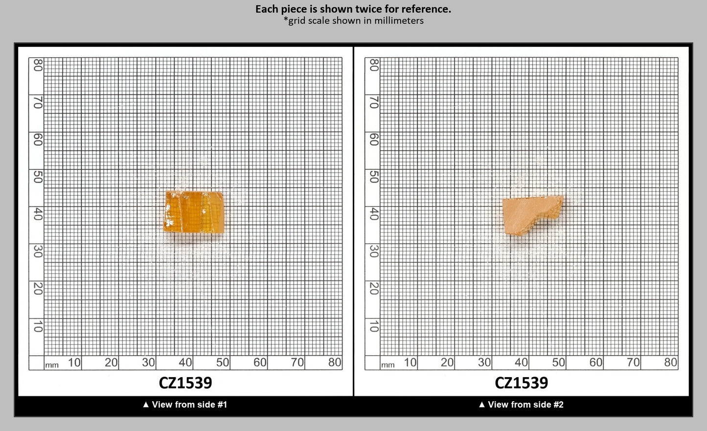 Papaya Cubic Zirconia Faceting Rough for Gem Cutting - Various Sizes : CZ1539