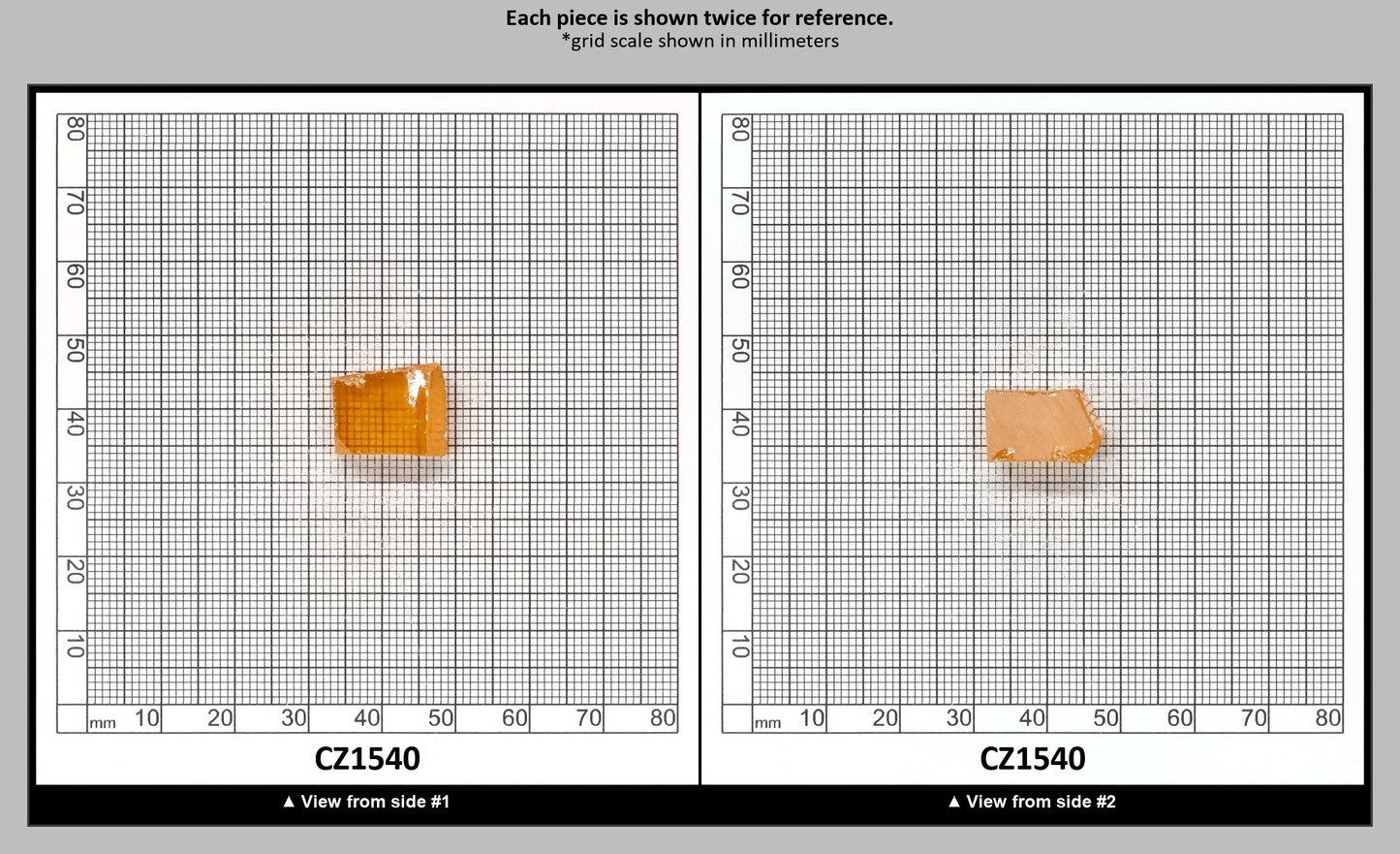 Papaya Cubic Zirconia Faceting Rough for Gem Cutting - Various Sizes : CZ1540