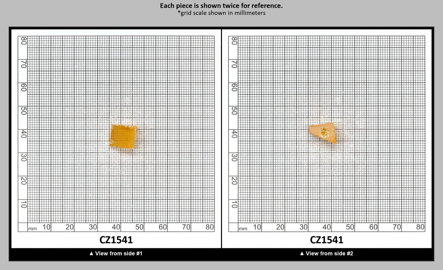 Papaya Cubic Zirconia Faceting Rough for Gem Cutting - Various Sizes : CZ1541
