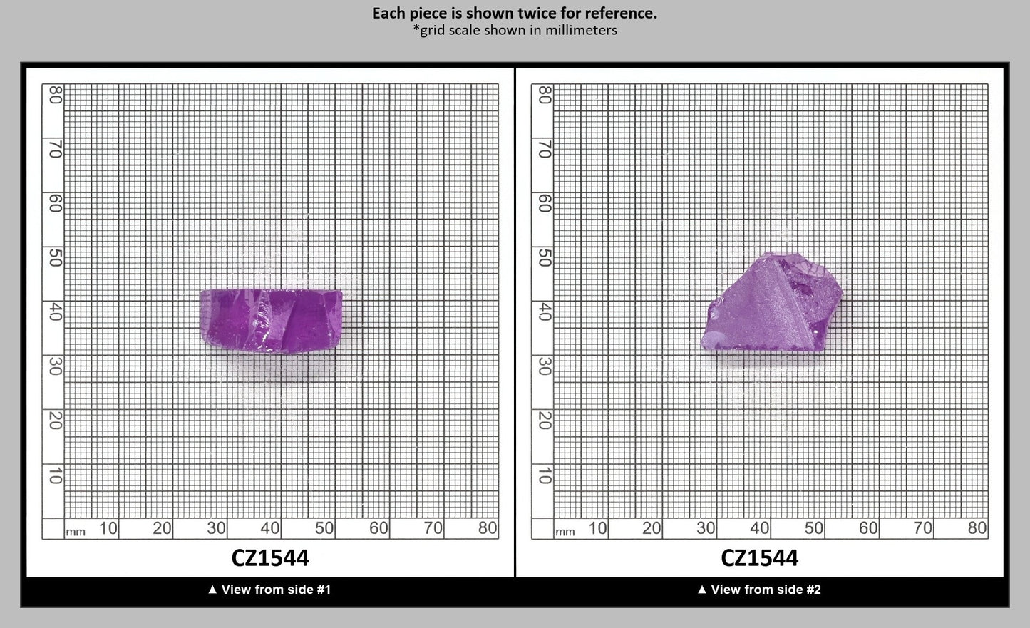 Lavender Cubic Zirconia Faceting Rough for Gem Cutting - Various Sizes : CZ1544