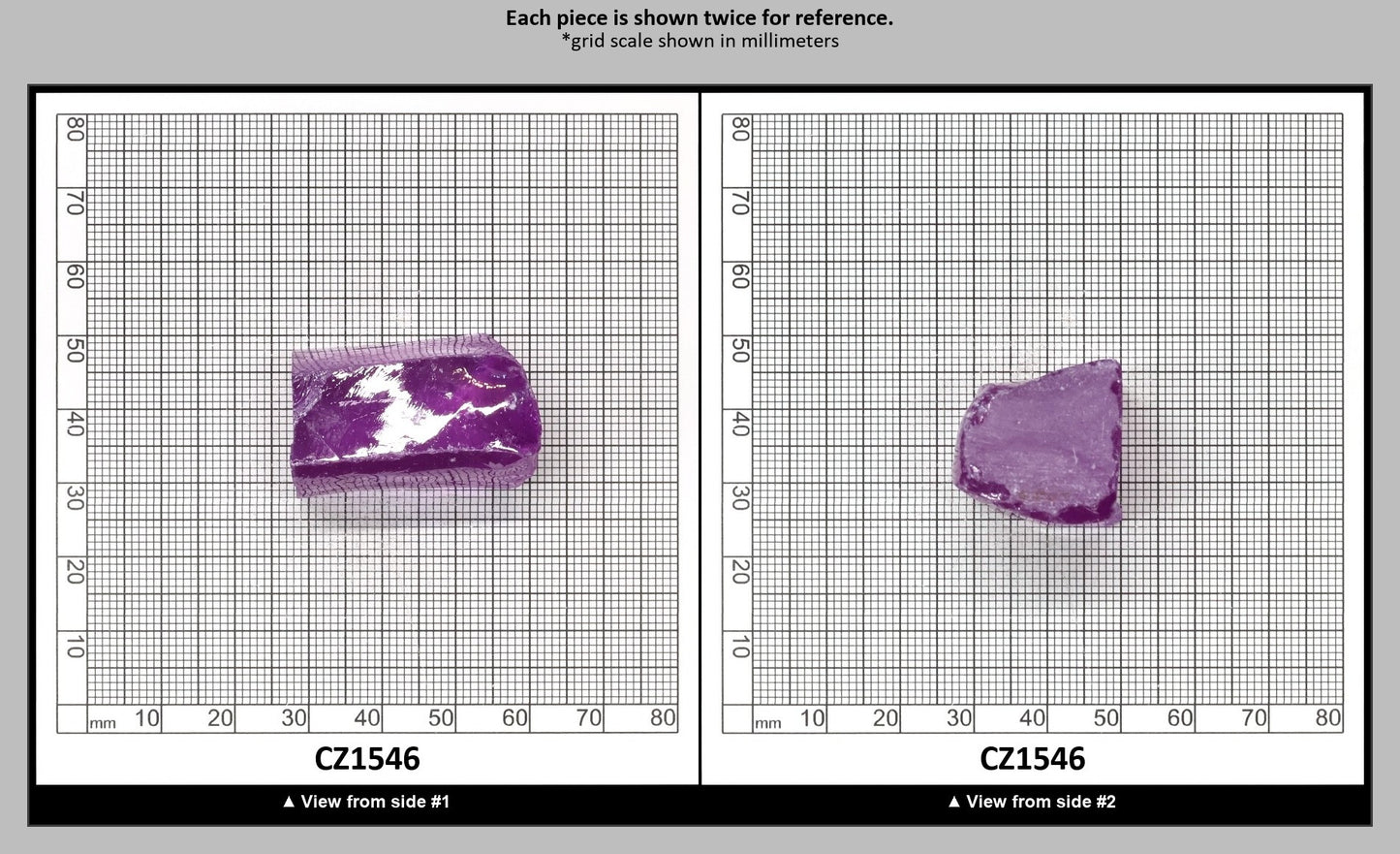 Lavender Cubic Zirconia Faceting Rough for Gem Cutting - Various Sizes : CZ1546