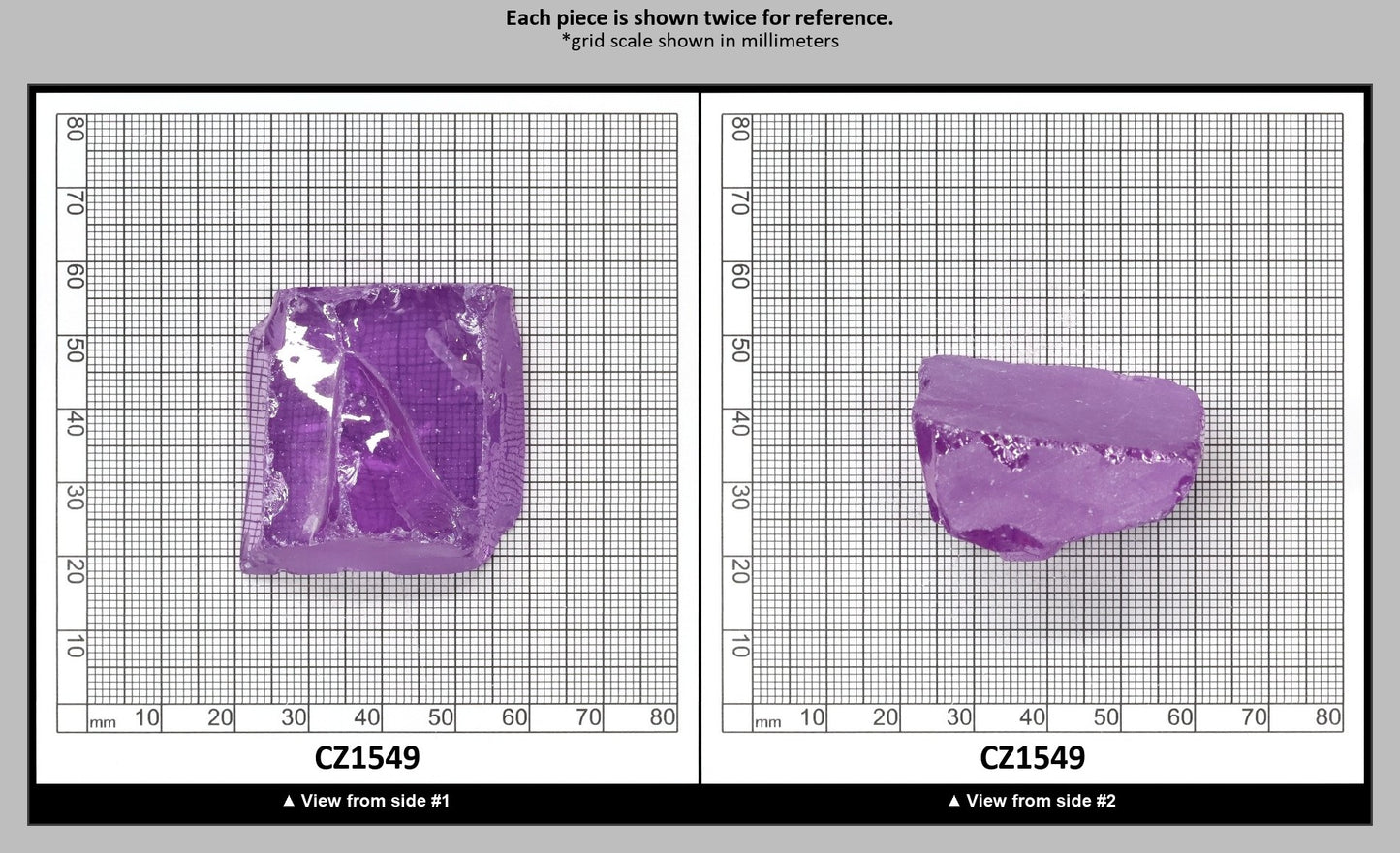 Lavender Cubic Zirconia Faceting Rough for Gem Cutting - Various Sizes : CZ1549
