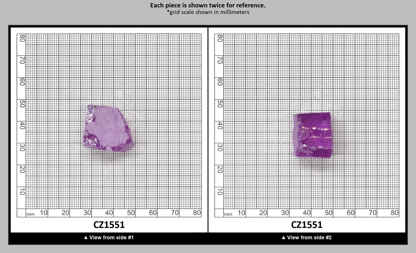Lavender Cubic Zirconia Faceting Rough for Gem Cutting - Various Sizes : CZ1551