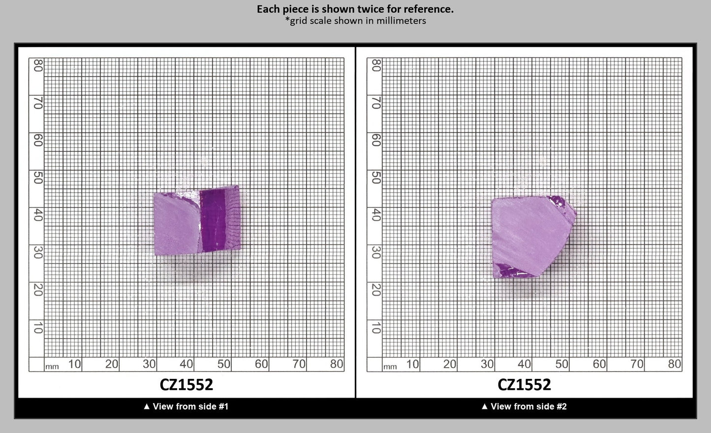Lavender Cubic Zirconia Faceting Rough for Gem Cutting - Various Sizes : CZ1552