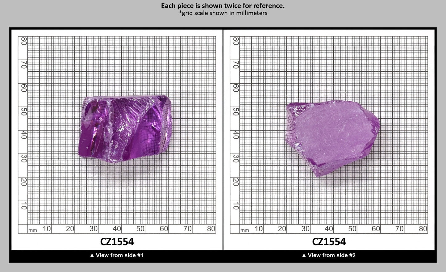 Lavender Cubic Zirconia Faceting Rough for Gem Cutting - Various Sizes : CZ1554