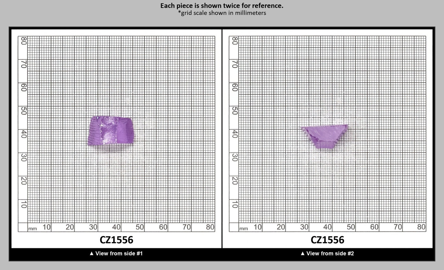 Lavender Cubic Zirconia Faceting Rough for Gem Cutting - Various Sizes : CZ1556