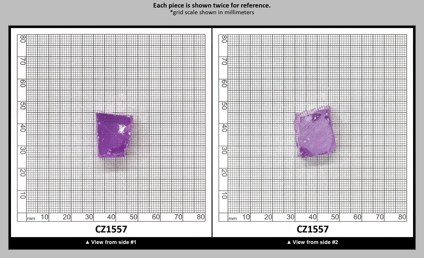 Lavender Cubic Zirconia Faceting Rough for Gem Cutting - Various Sizes : CZ1557