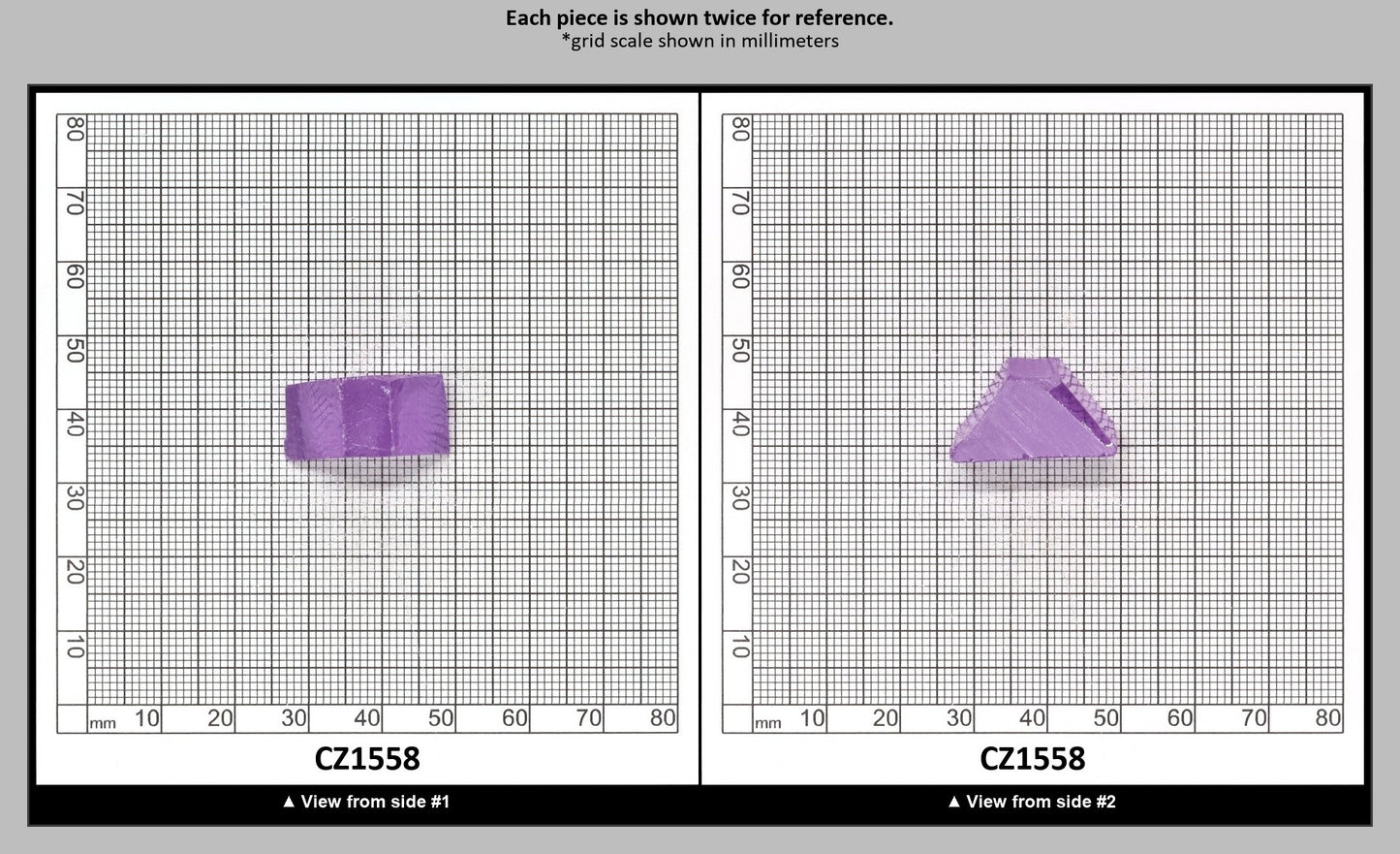 Lavender Cubic Zirconia Faceting Rough for Gem Cutting - Various Sizes : CZ1558