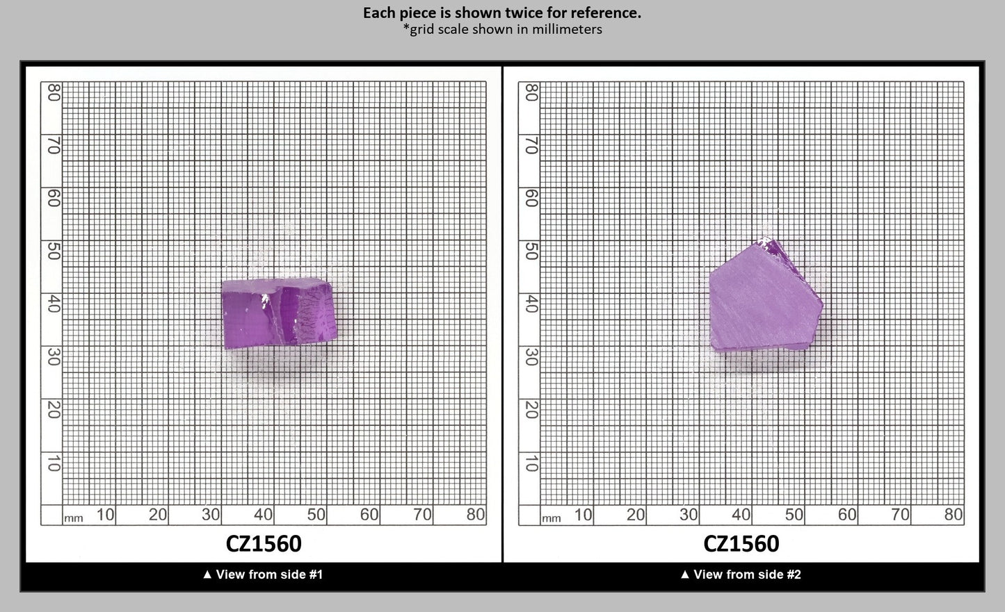 Lavender Cubic Zirconia Faceting Rough for Gem Cutting - Various Sizes : CZ1560