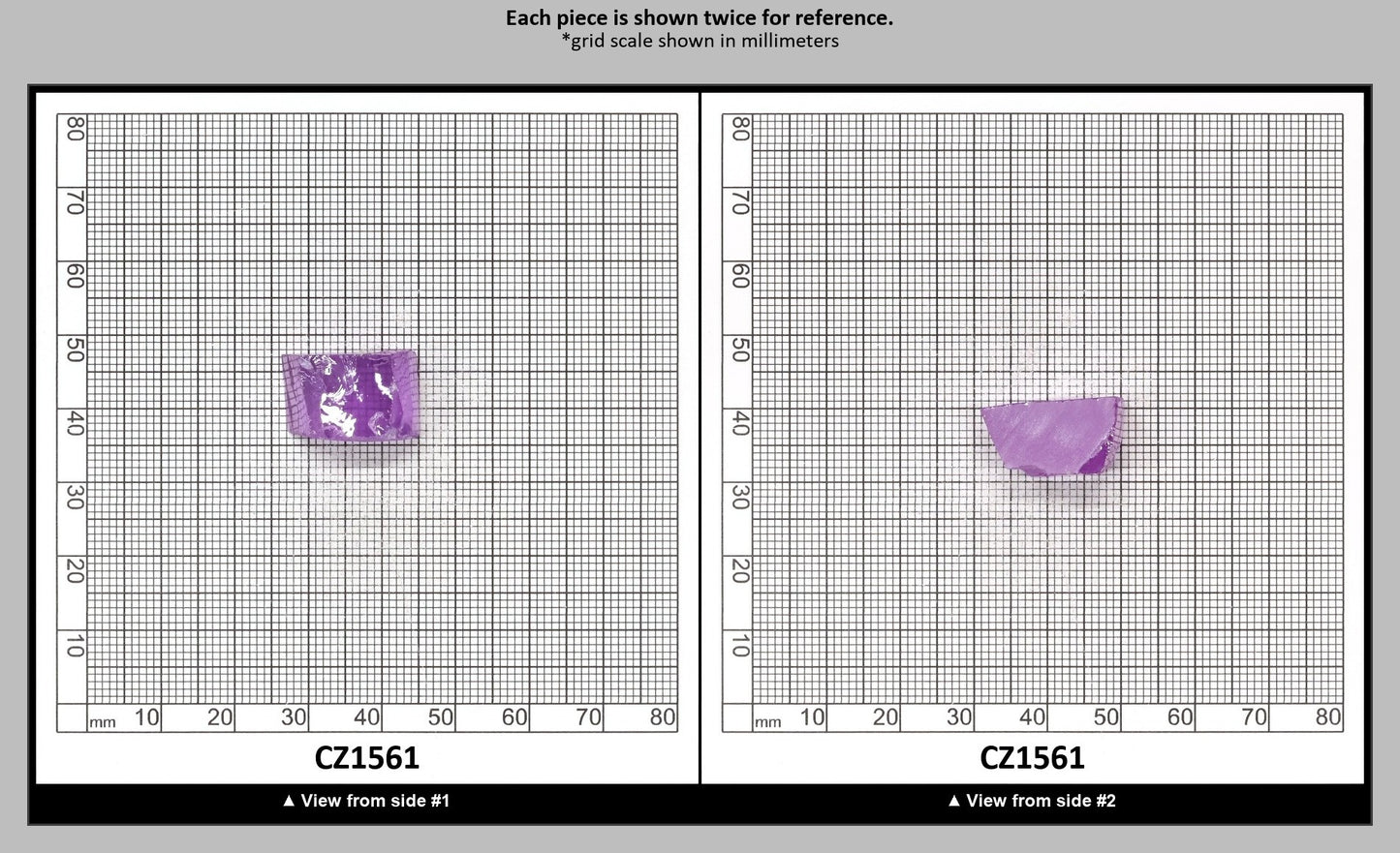 Lavender Cubic Zirconia Faceting Rough for Gem Cutting - Various Sizes : CZ1561