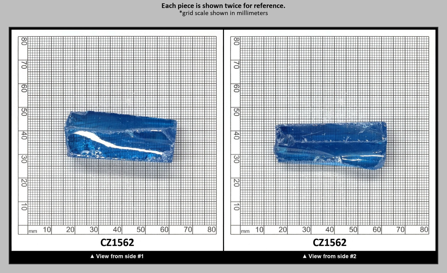 Aqua Blue Cubic Zirconia Faceting Rough for Gem Cutting - Various Sizes : CZ1562