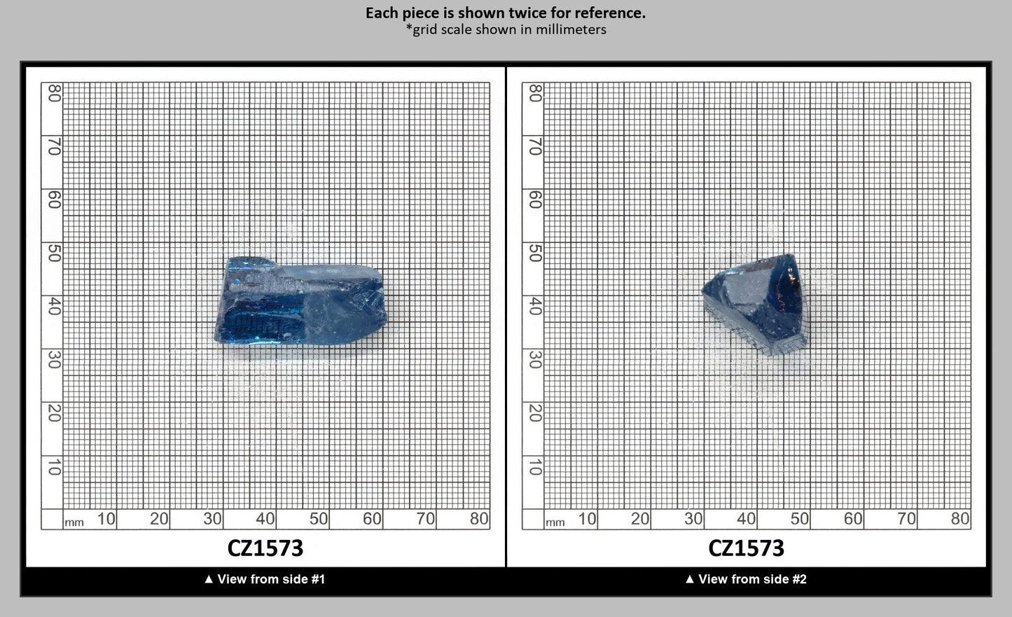 Aqua Blue Cubic Zirconia Faceting Rough for Gem Cutting - Various Sizes : CZ1573