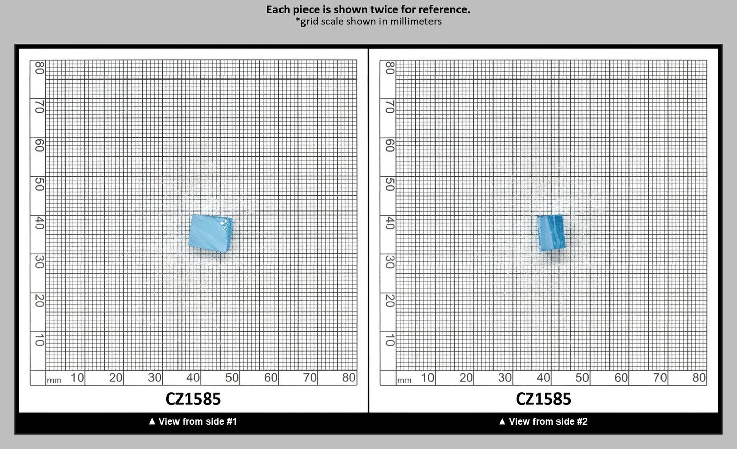 Aqua Blue Cubic Zirconia Faceting Rough for Gem Cutting - Various Sizes : CZ1585