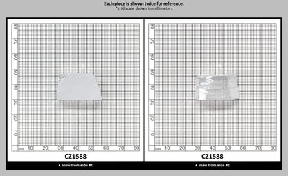 White Cubic Zirconia Faceting Rough for Gem Cutting - Various Sizes : CZ1588