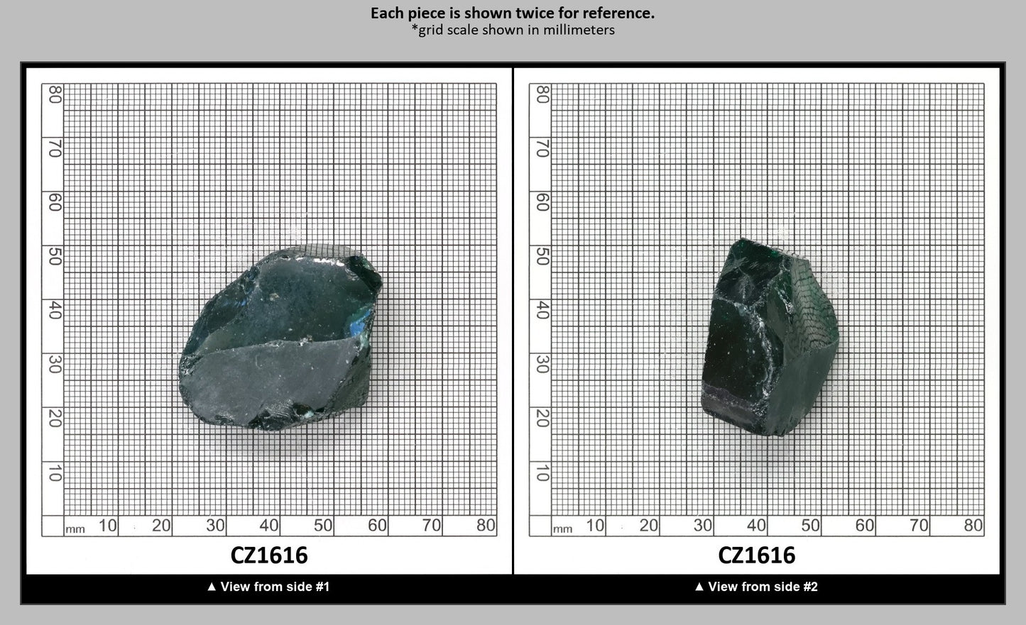 Emerald Cubic Zirconia Faceting Rough for Gem Cutting - Various Sizes : CZ1616