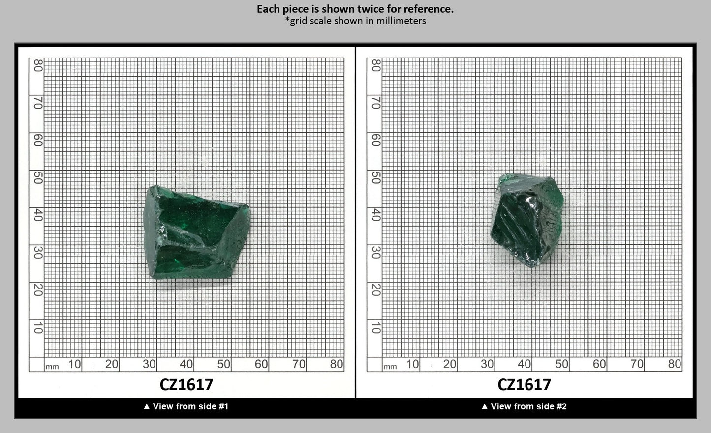 Emerald Cubic Zirconia Faceting Rough for Gem Cutting - Various Sizes : CZ1617