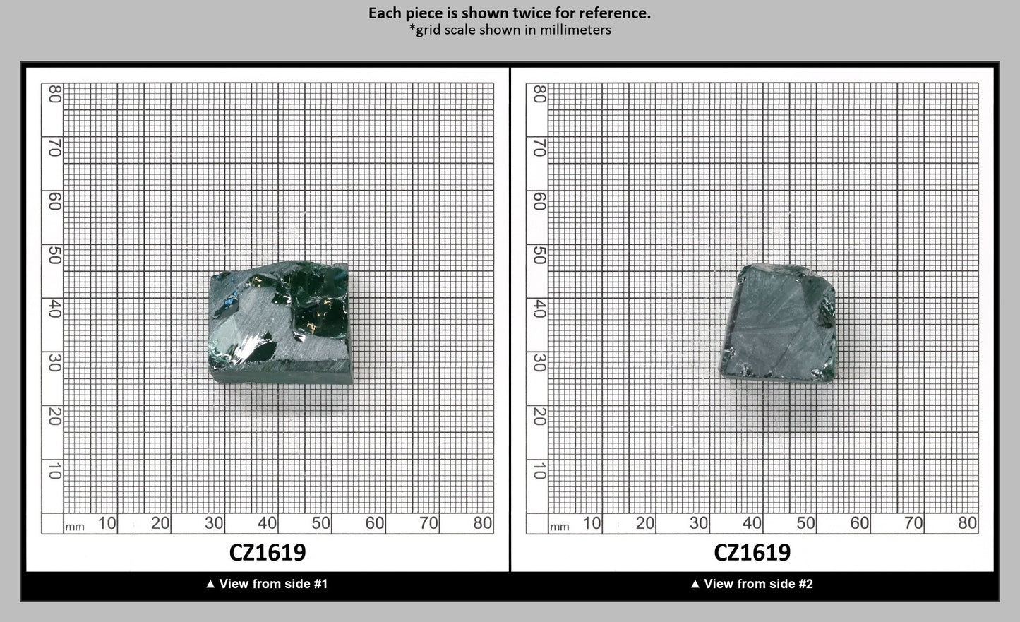 Emerald Cubic Zirconia Faceting Rough for Gem Cutting - Various Sizes : CZ1619