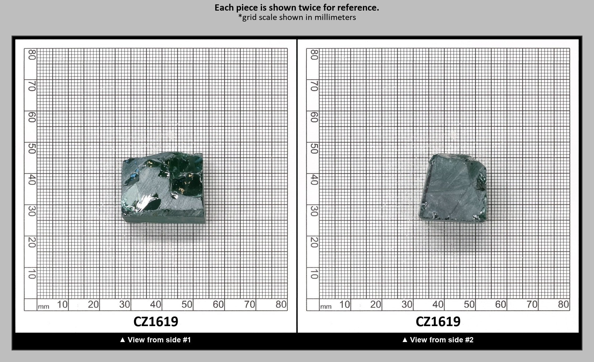 Emerald Cubic Zirconia Faceting Rough for Gem Cutting - Various Sizes : CZ1619